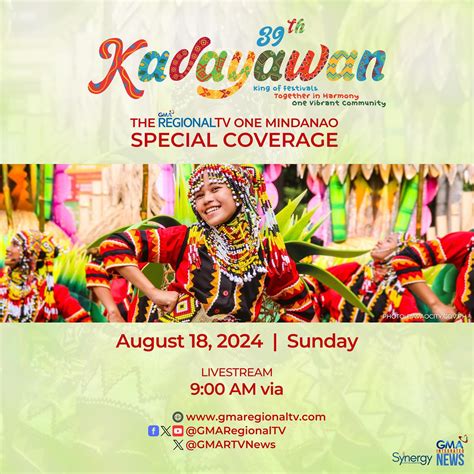 kadayawan 2024 schedule philippines august|GMA Regional TV brings Kadayawan 2024 to Filipinos worldwide.